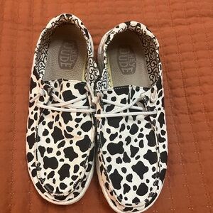 Women’s Cow print HeyDudes